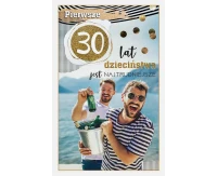 Birthday Card 30th Birthday, Men with Champagne, 13x20,5 cm